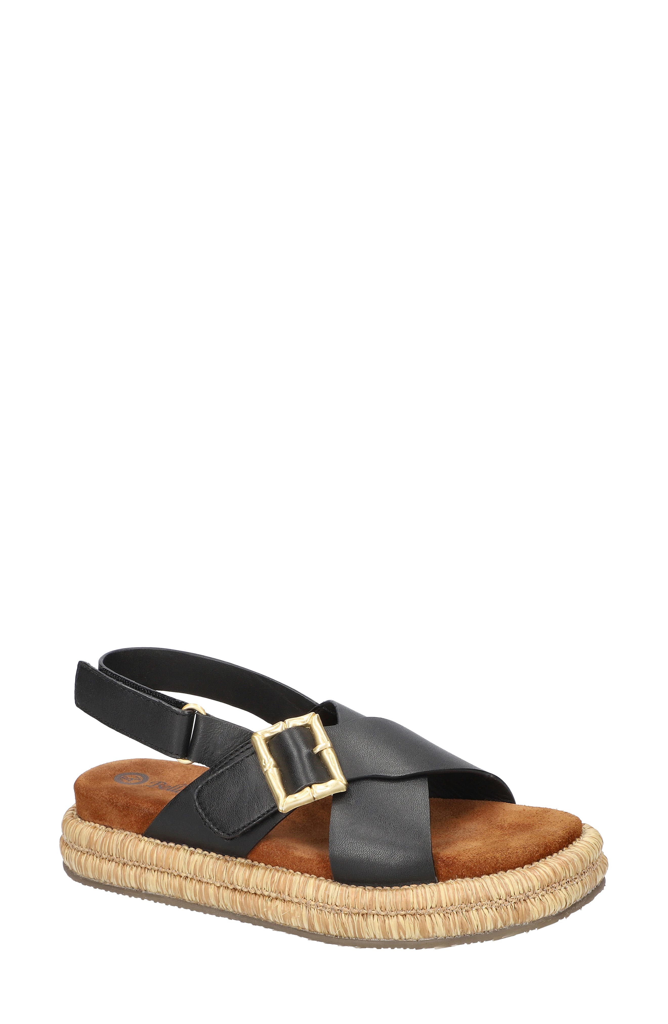 Bella Vita Jaylyn Slingback Sandal, Main, color, Black Leather