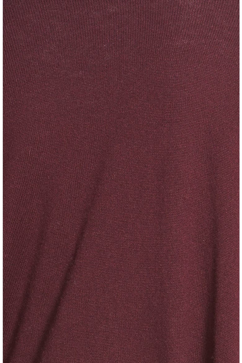 Waterfall Open Front Cardigan, Alternate, color, BURGUNDY STEM