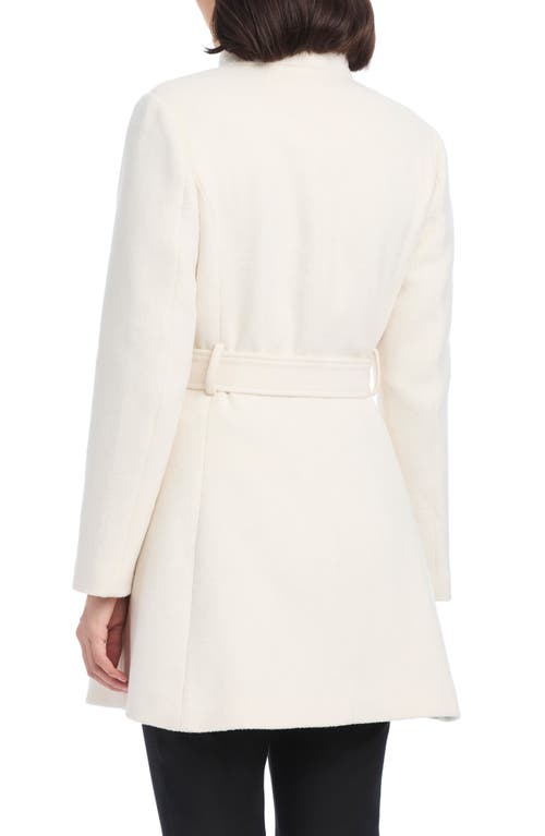 Kate Spade New York High Neck Belted Coat In Neutral