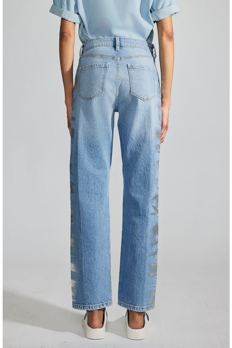 Genevieve Premier High Rise Straight Jeans, Alternate, color, Medium Wash