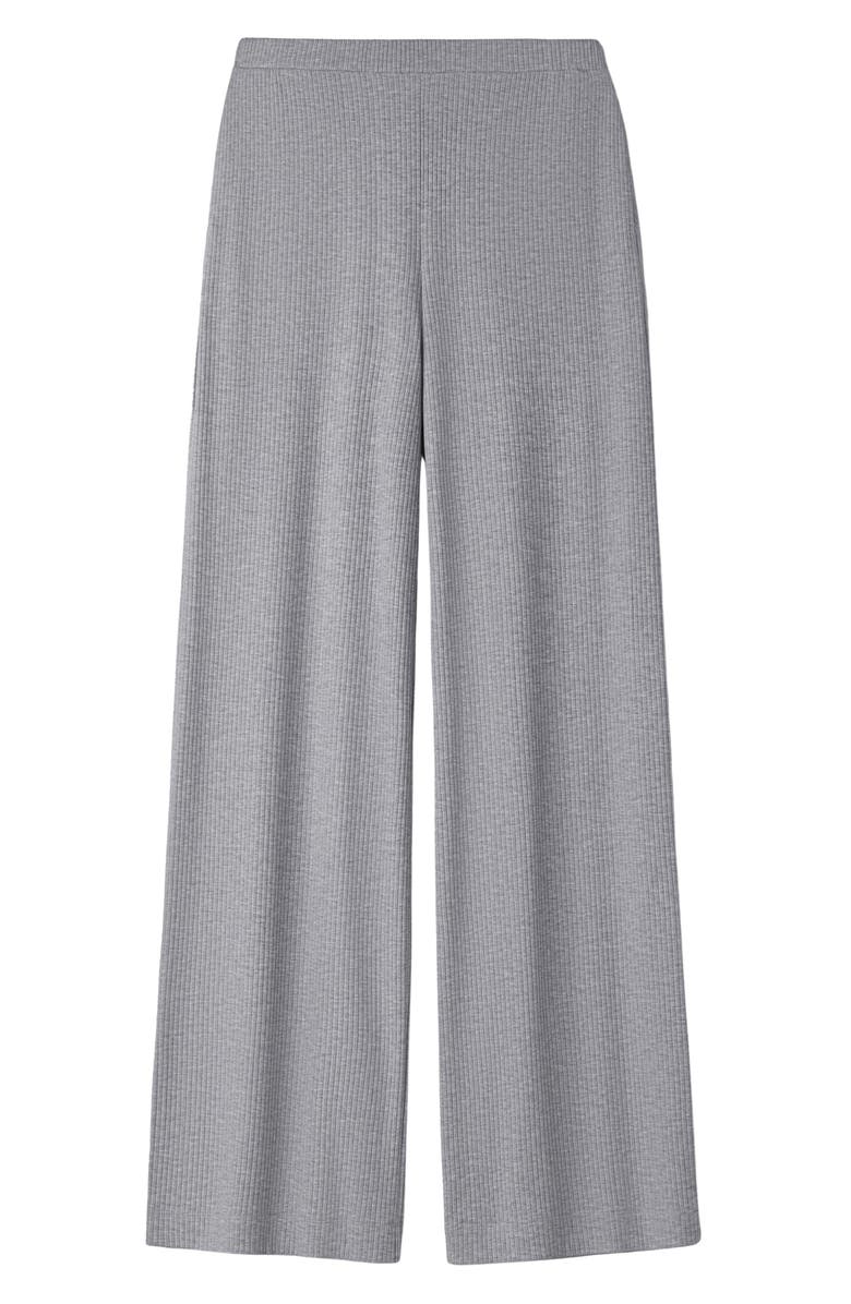 Rhone LivLuxe Rib Wide Leg Pants, Alternate, color, Heather Gray