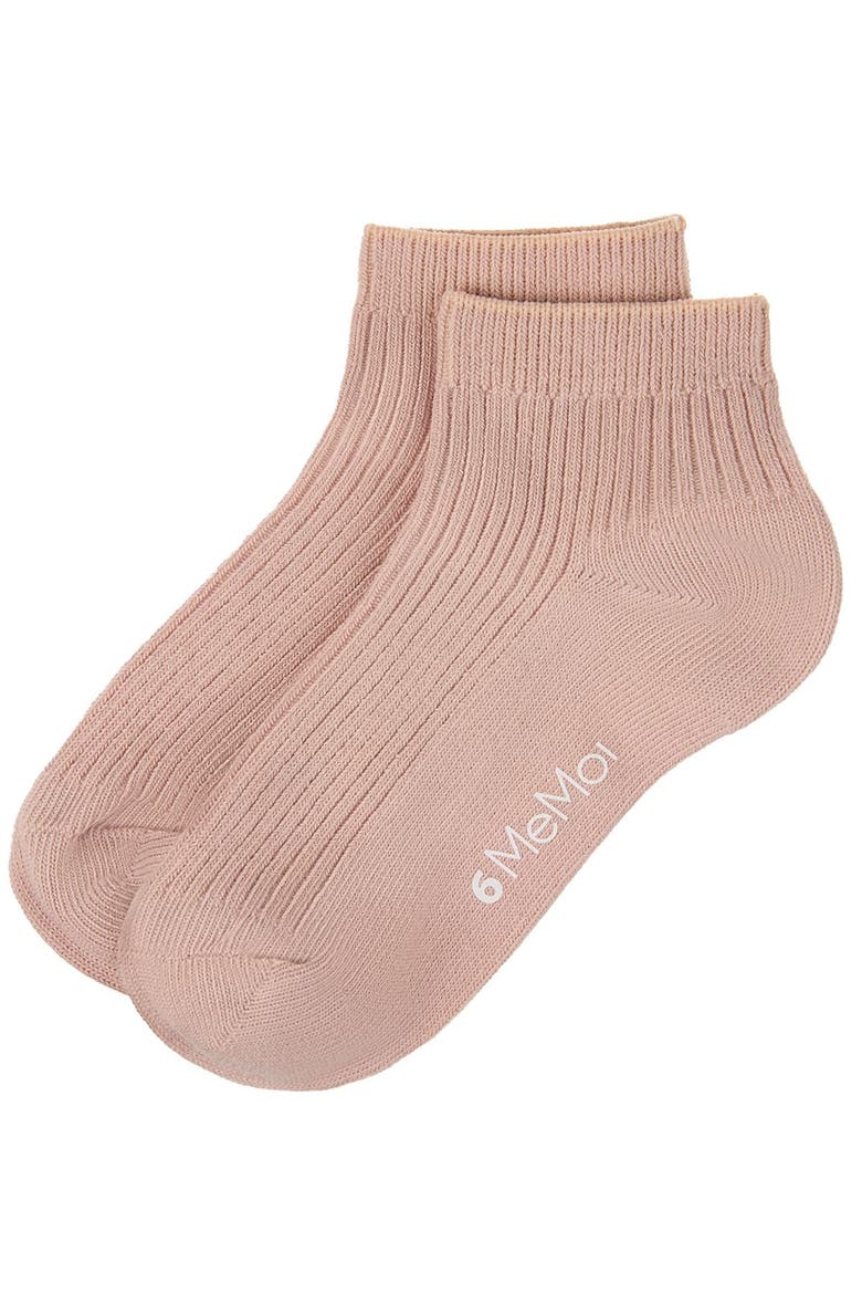 Thin Ribbed Kids Anklet Sock, Alternate, color, Blush