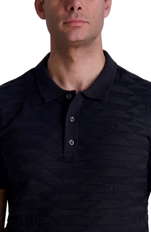 Karl Lagerfeld Paris Knit Polo In Black