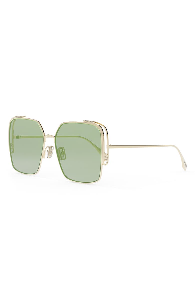 Fendi 'Fendi O'Lock 59mm Geometric Sunglasses, Alternate, color, 