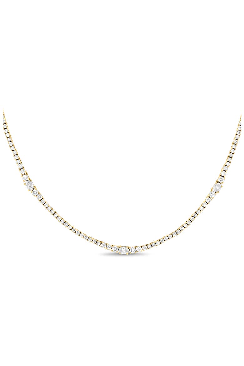 18K Gold Audrey Diamond Tennis Necklace, Alternate, color, 18K YELLOW GOLD
