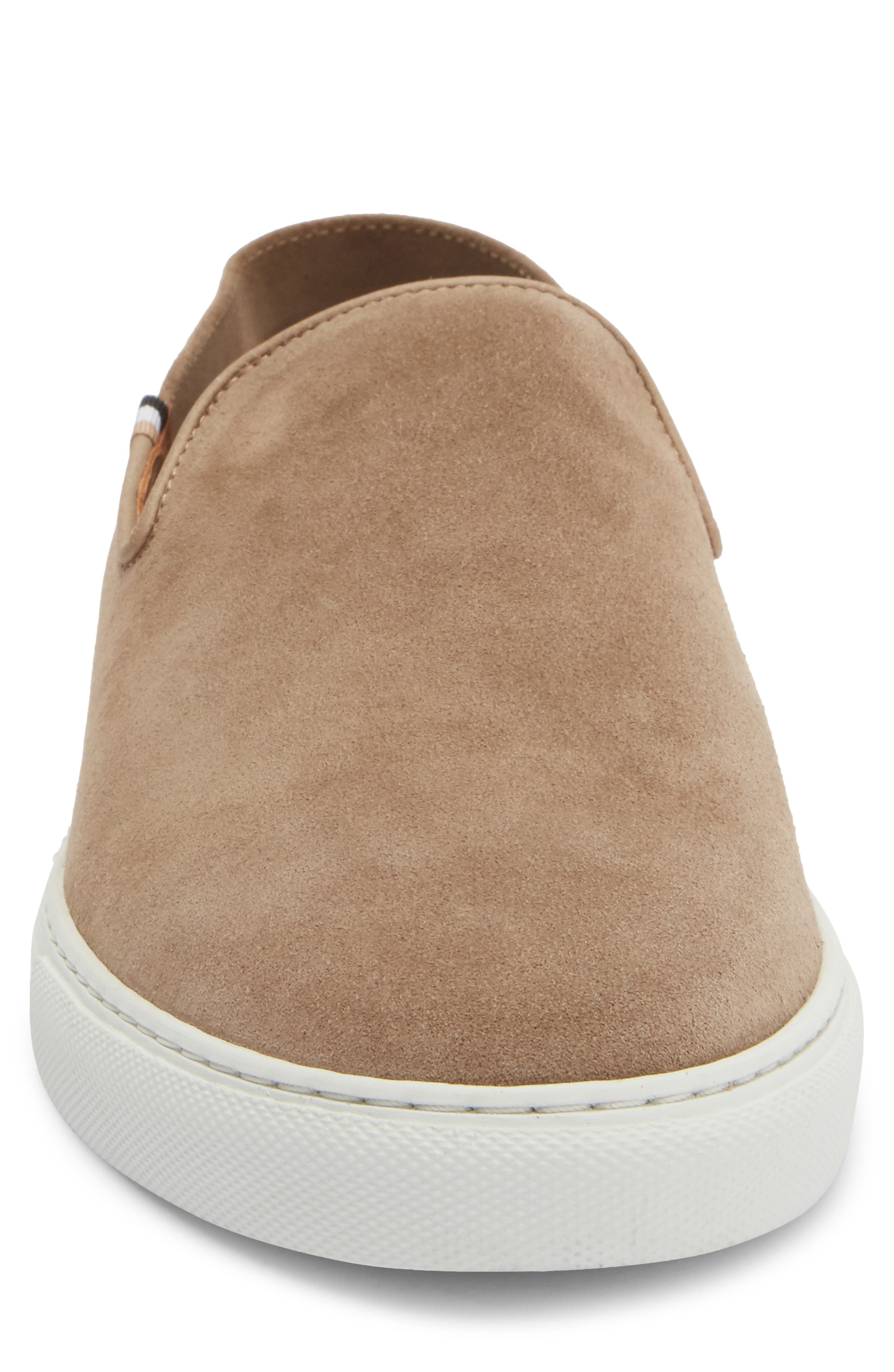 BOSS Rey Suede Slip-On Sneaker, Alternate, color, Medium Beige