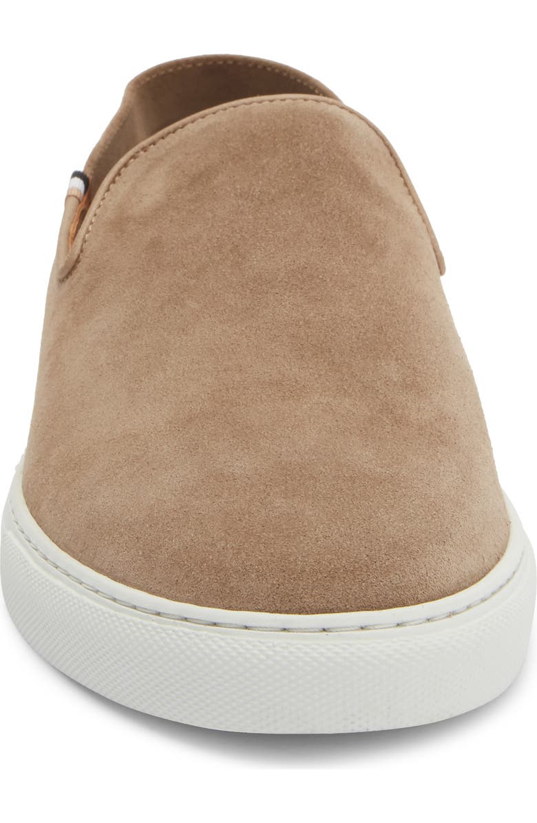 BOSS Rey Suede Slip-On Sneaker, Alternate, color, Medium Beige