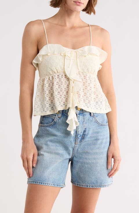 Mixed Media Babydoll Top