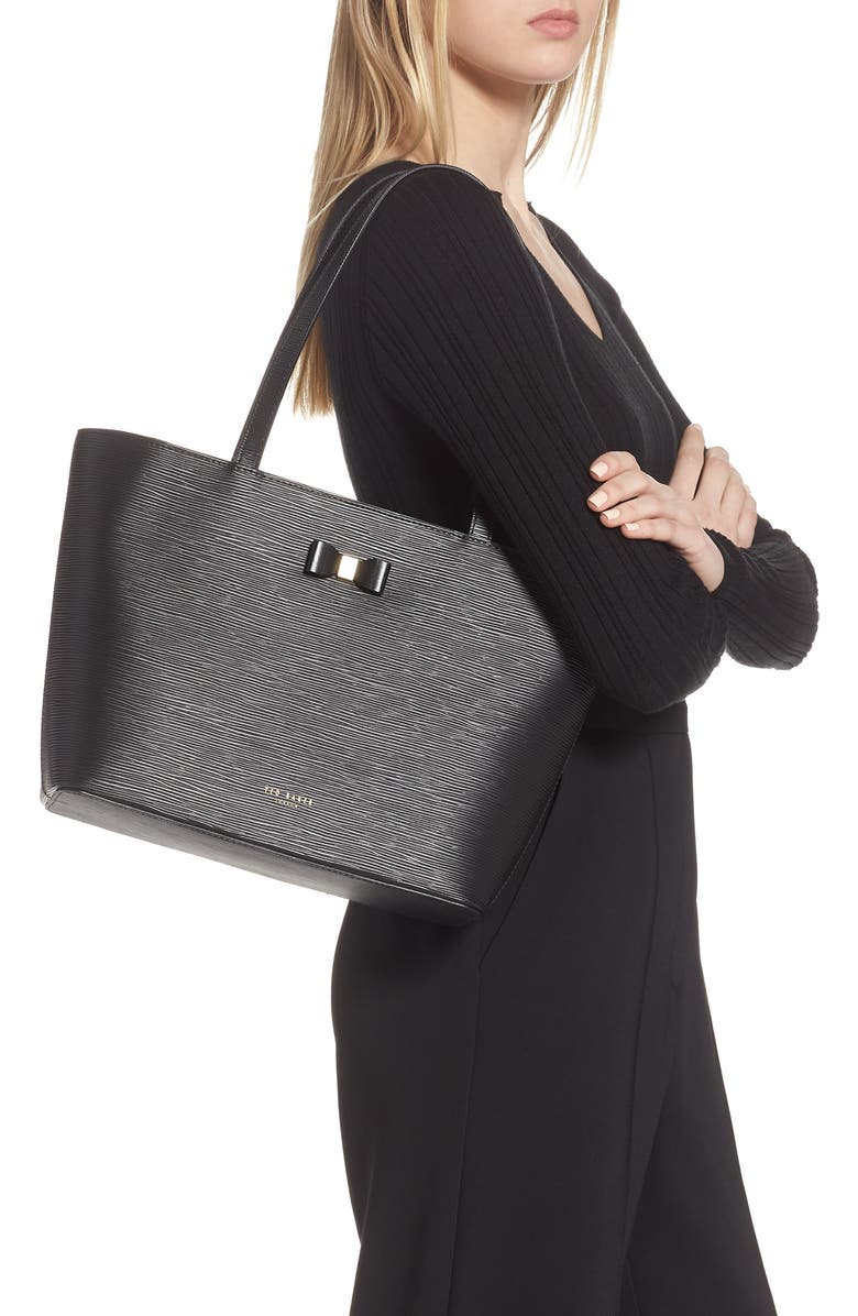 Ted Baker London Deannah Leather Shopper & Pouch, Alternate, color,