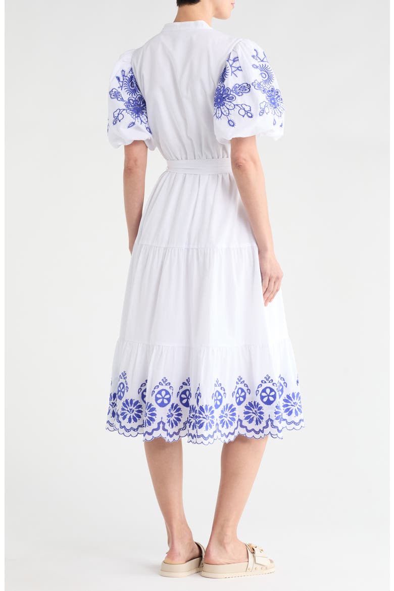 Long Beach Embroidered Shirtdress, Alternate, color, WHITE/ SURF THE WEB