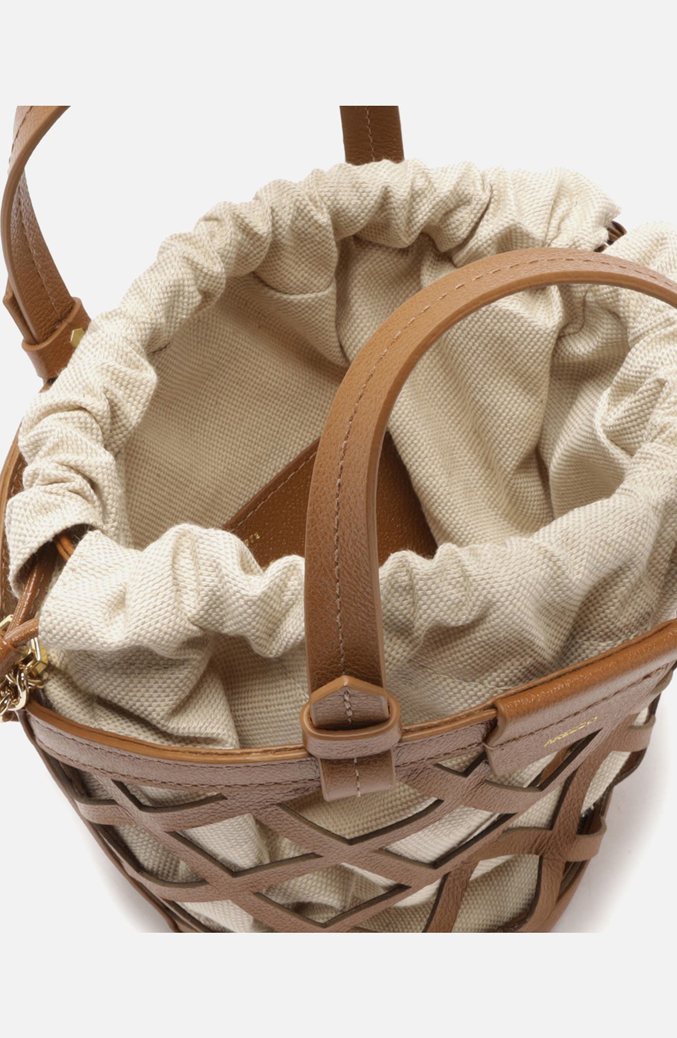 Arezzo Small Petra Leather Bucket Bag, Alternate, color, 