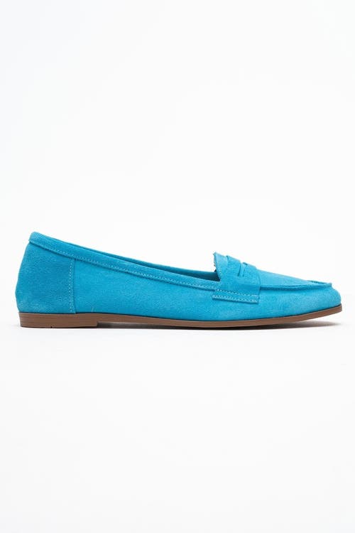 Forever & Always Shoes Dorothy Leather Loafer In Blue