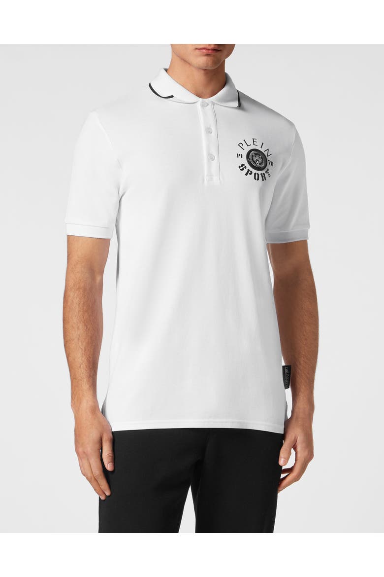 Polo Shirt Ss Men, Main, color, white/black