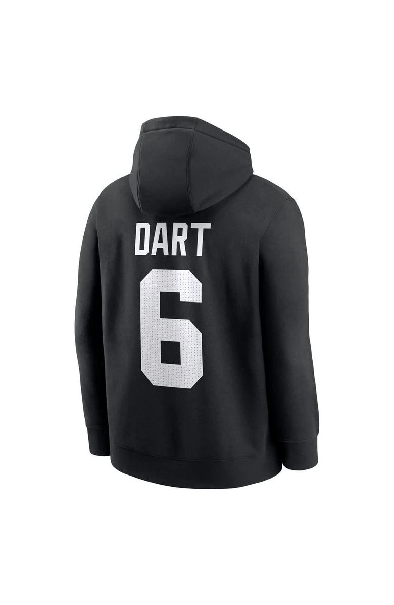 Nike Men's Nike Jaxson Dart Black New York Giants Player Name & Number Fleece Hoodie, Alternate, color, Black