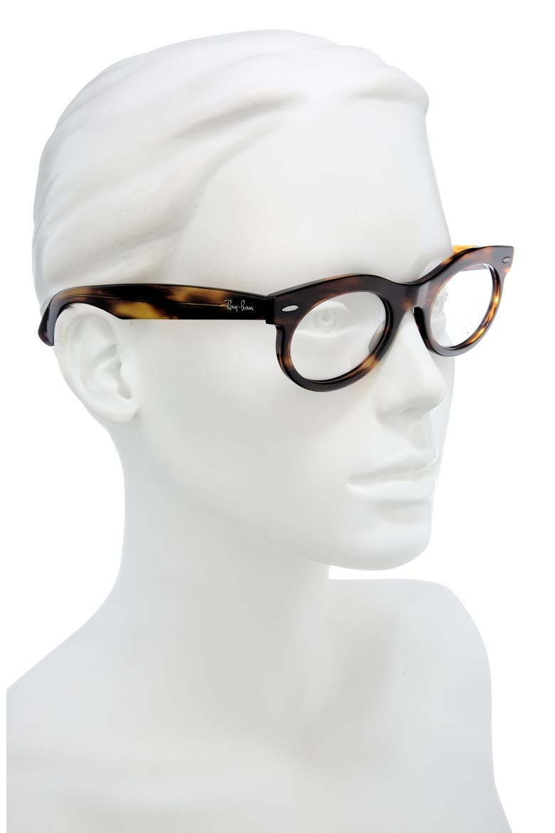 50mm Oval Optical Glasses, Alternate, color, STRIPED HAVANA