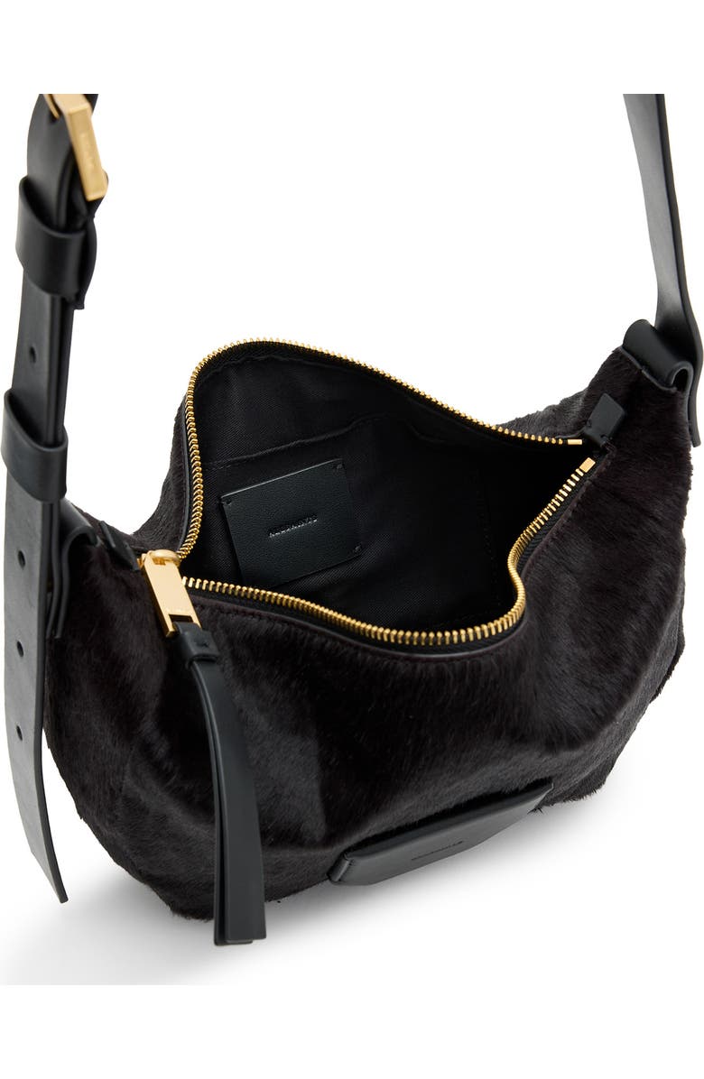 AllSaints Madea Luxury Genuine Calf Hair Crossbody Bag, Alternate, color,