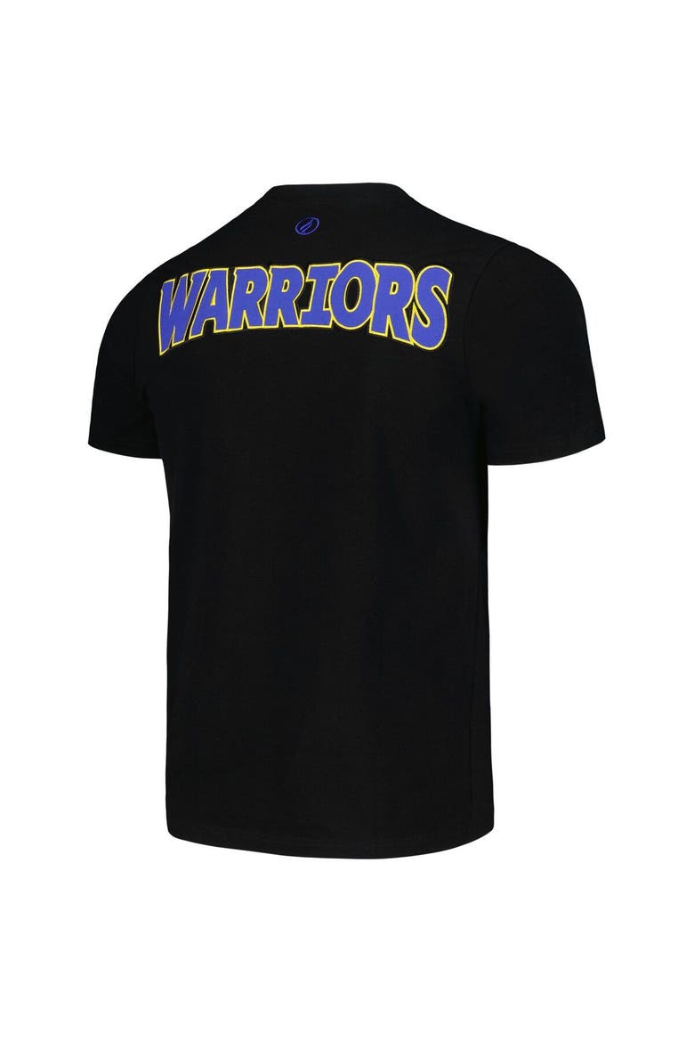 Men's FISLL  Black Golden State Warriors 3D Puff Print Sliced Logo T-Shirt, Alternate, color, Black