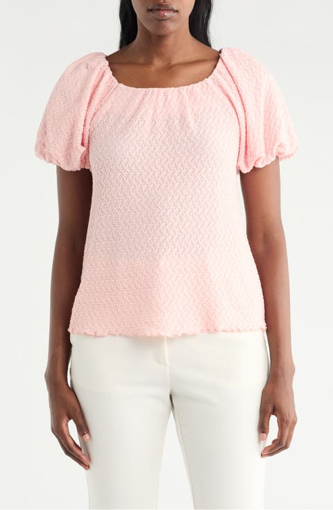 Bubble Sleeve Knit Top