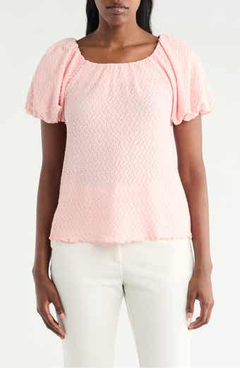 CHENAULT Bubble Sleeve Knit Top