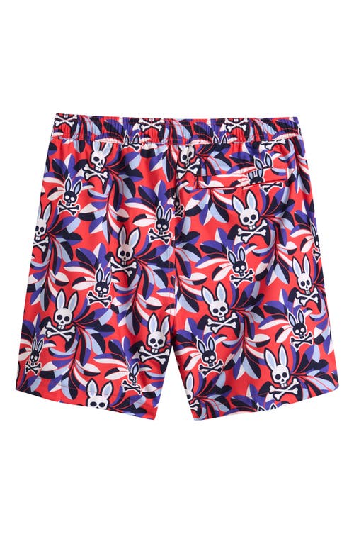 Psycho Bunny Kids' Florian Swim Trunks In Pattern
