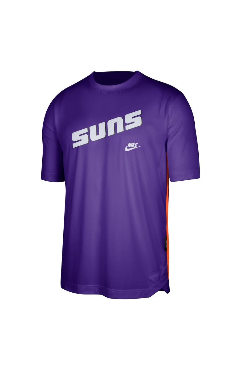 Nike Men's Nike Purple Phoenix Suns Hardwood Classics Pregame Warmup Shooting Performance T-Shirt, Alternate, color, 