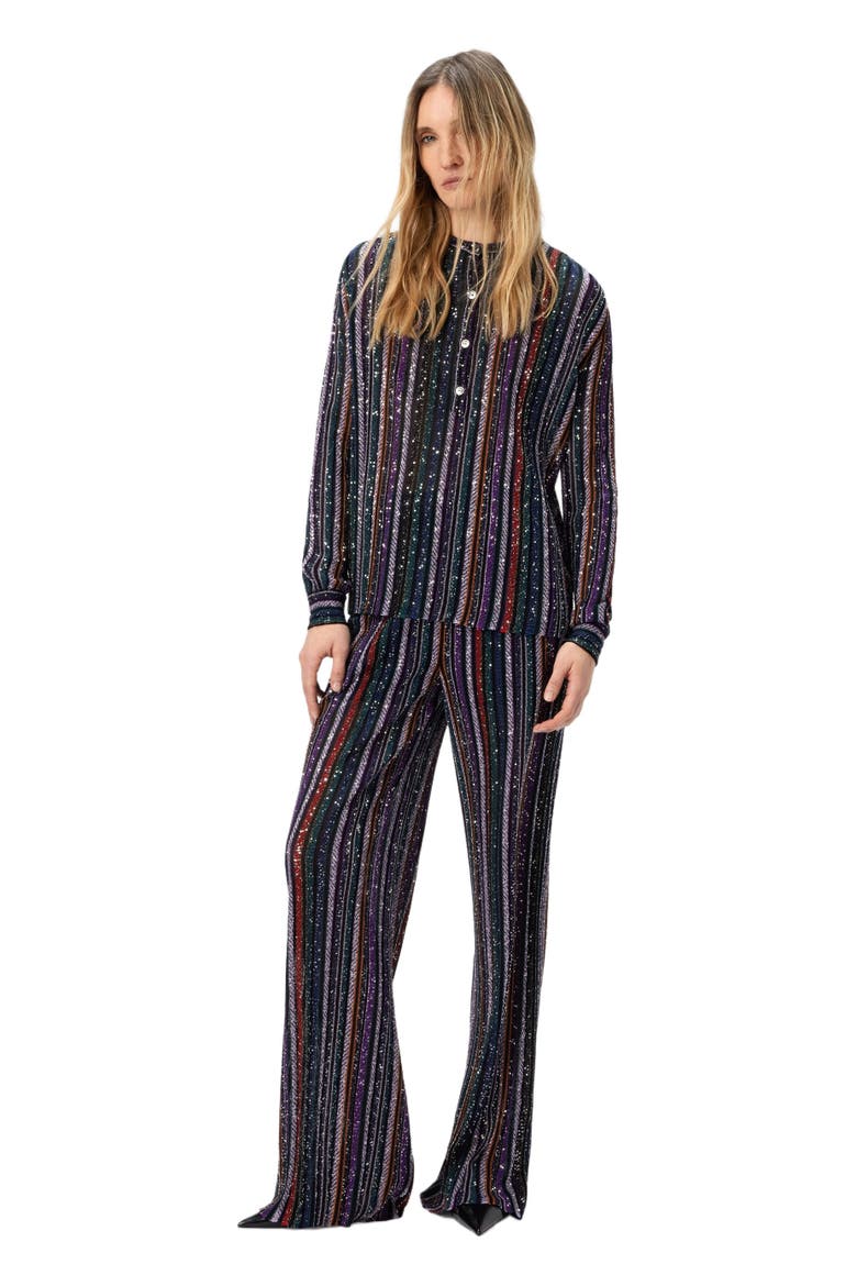 Henley Blouse With Mandarin Collar, Main, color, Multicoloured
