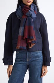 Veronica Beard Virgin Wool Houndstooth Scarf