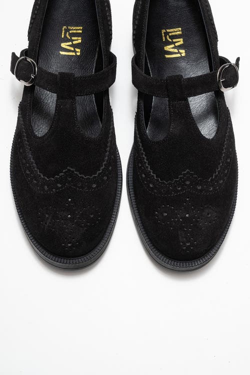 Forever & Always Shoes Janney Leather Strap Loafers In Black
