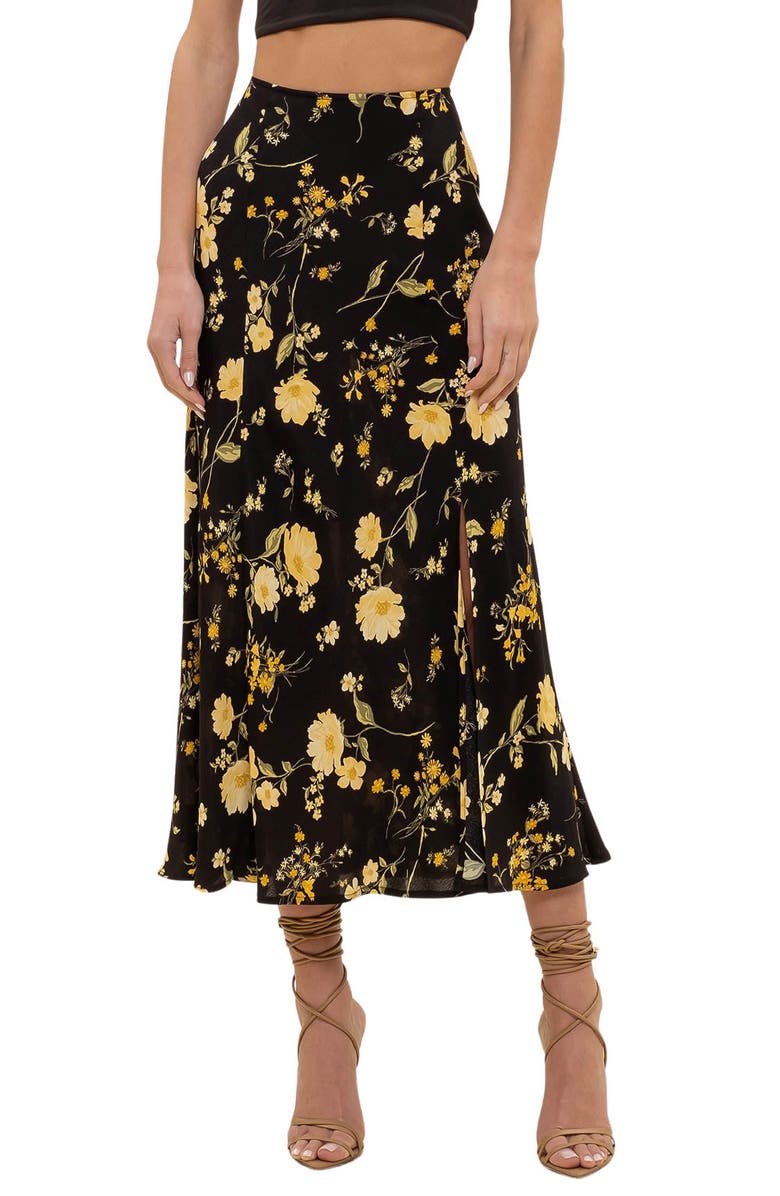 Blu Pepper Floral Maxi Skirt, Main, color,