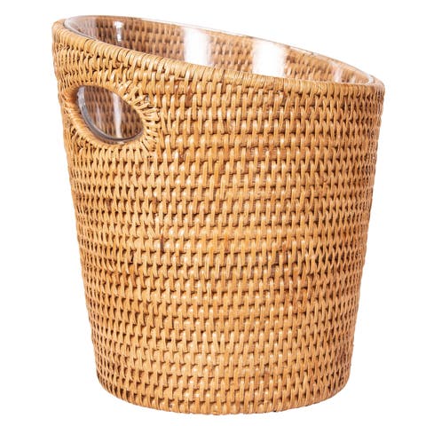 Artifacts Rattan Small Champagne Bucket with Acrylic Insert