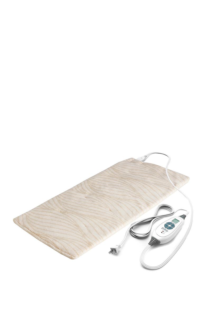 PureRelief Luxe Micromink Heating Pad - Sand Waves, Alternate, color, TAN