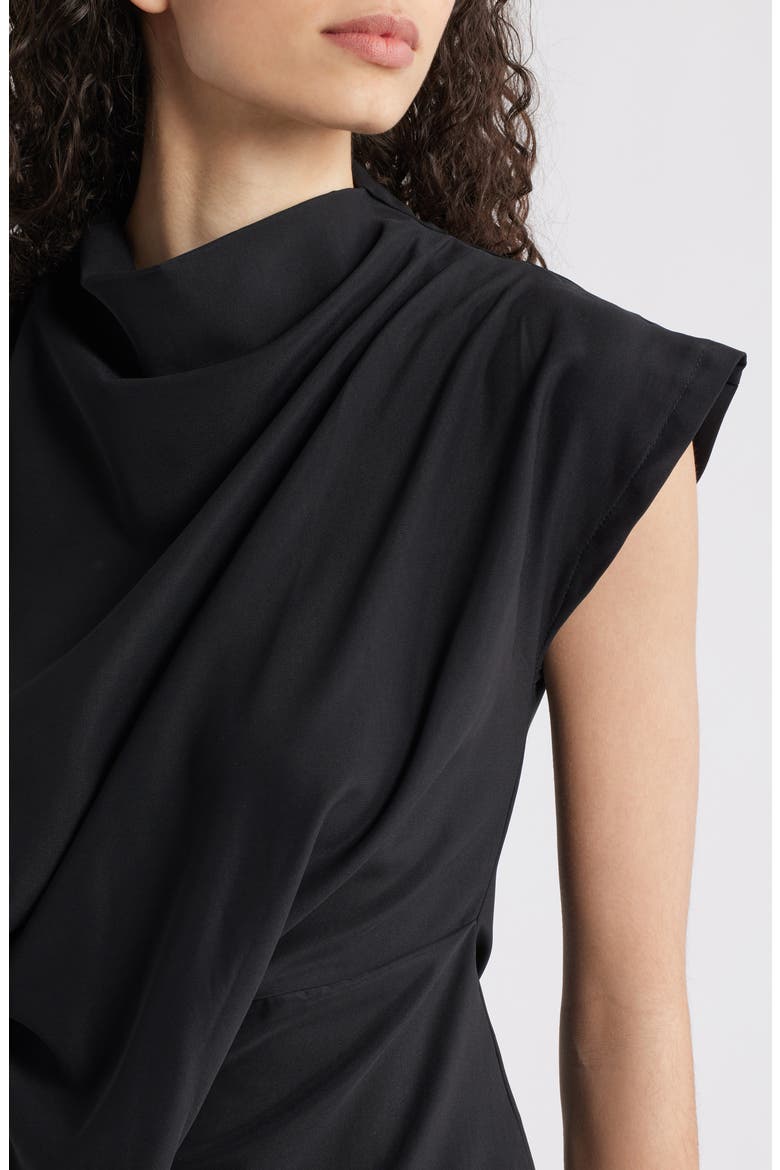 Jade Asymmetric Drape Top, Alternate, color, BLACK
