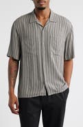 Open Edit Stripe Camp Shirt