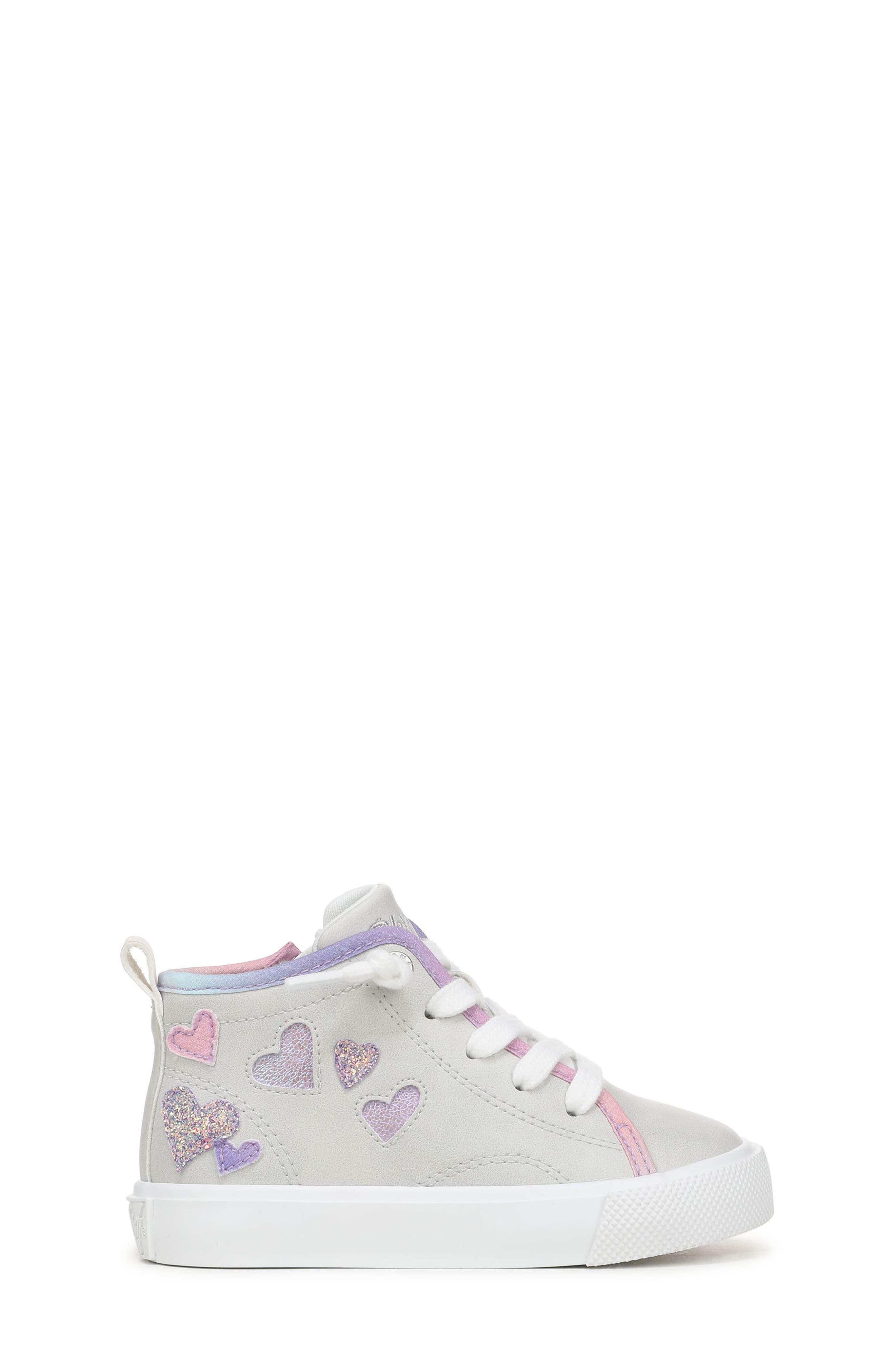 Blowfish Malibu Kids' Vibin' High Top Sneaker, Alternate, color, Grey / Pink / Purple