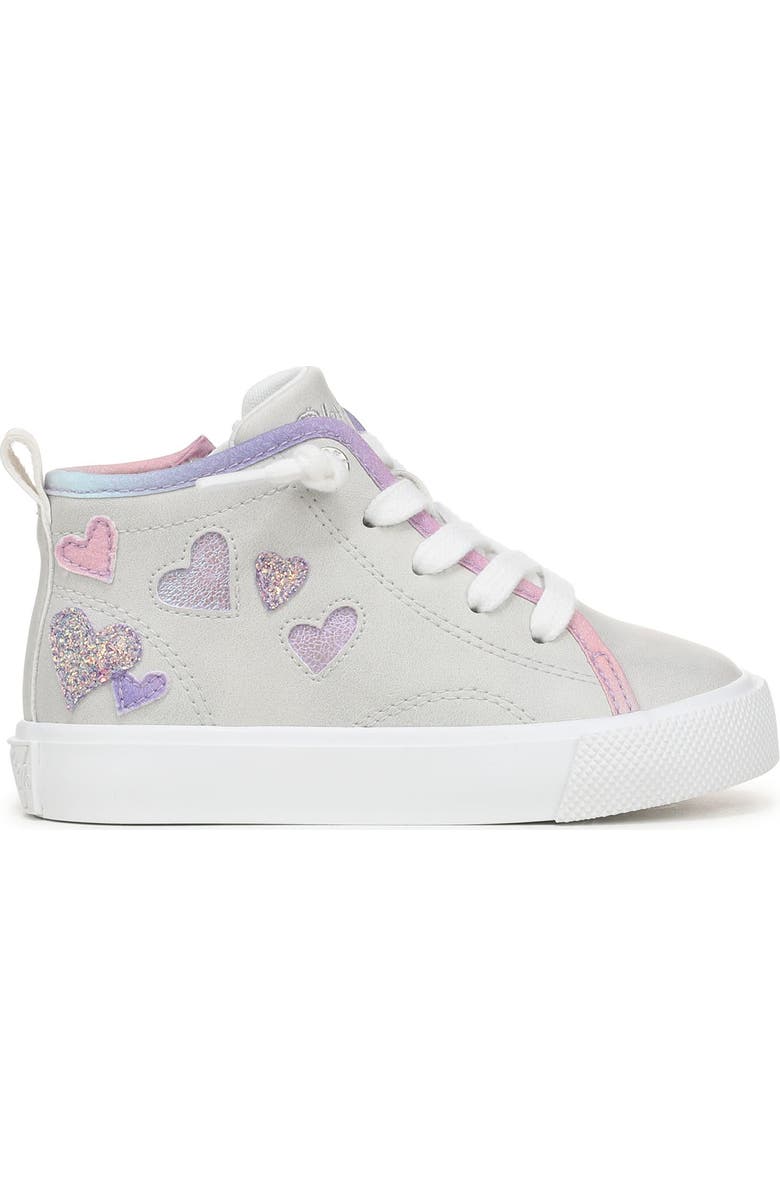 Blowfish Malibu Kids' Vibin' High Top Sneaker, Alternate, color, Grey / Pink / Purple