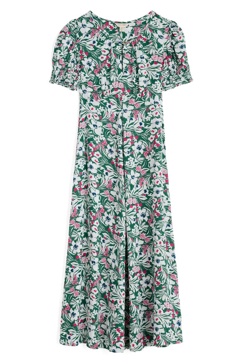 Marsh Violet Empire Waist Dress, Alternate, color, GARDEN FLOWERS DARK FORAGE