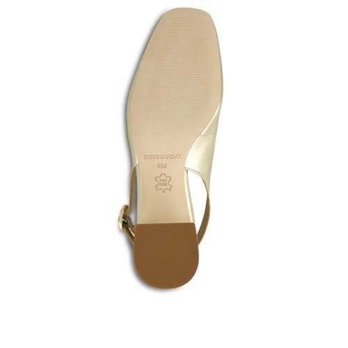 Bernardo Footwear Alexia Slingback Pump In Champagne