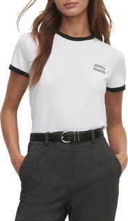 Favorite Daughter Logo Crop Ringer T-Shirt