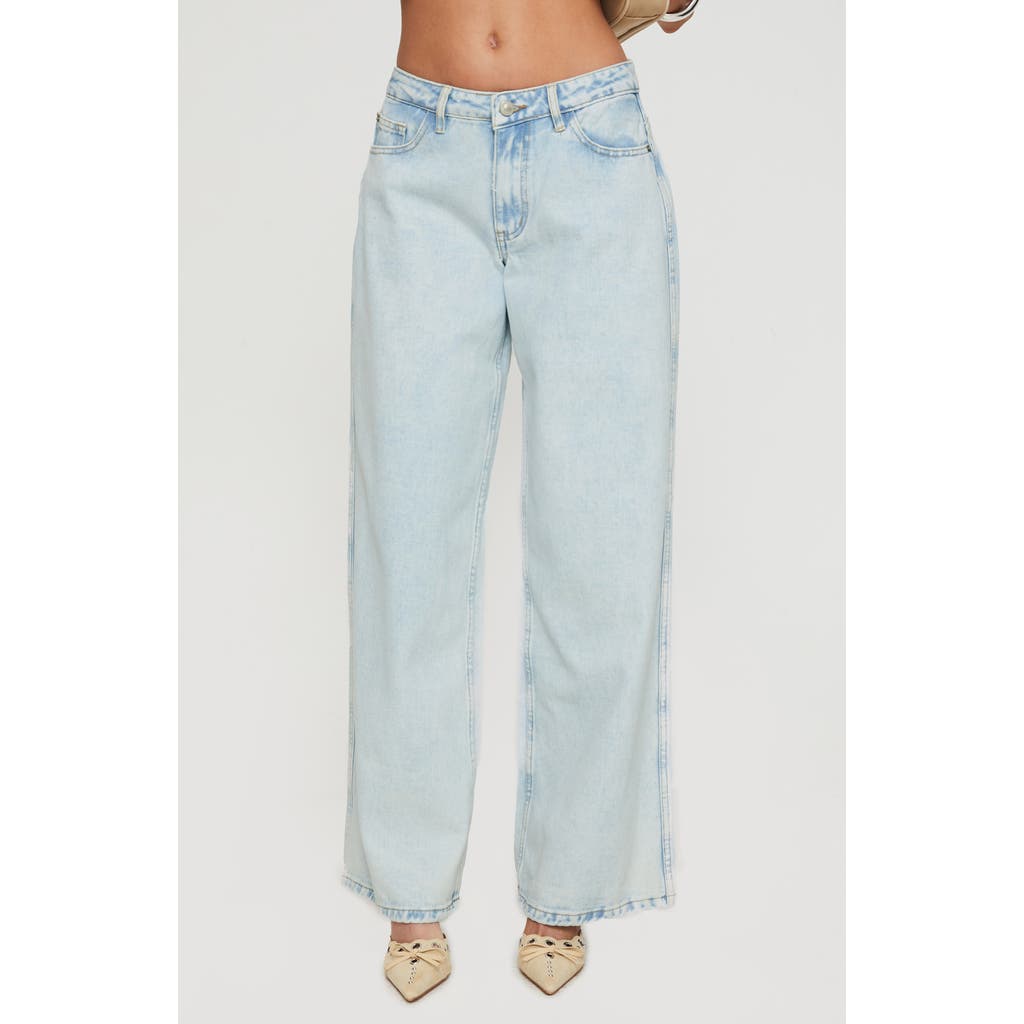 Princess Polly Brayden Relaxed Wide Leg Jeans In Blue