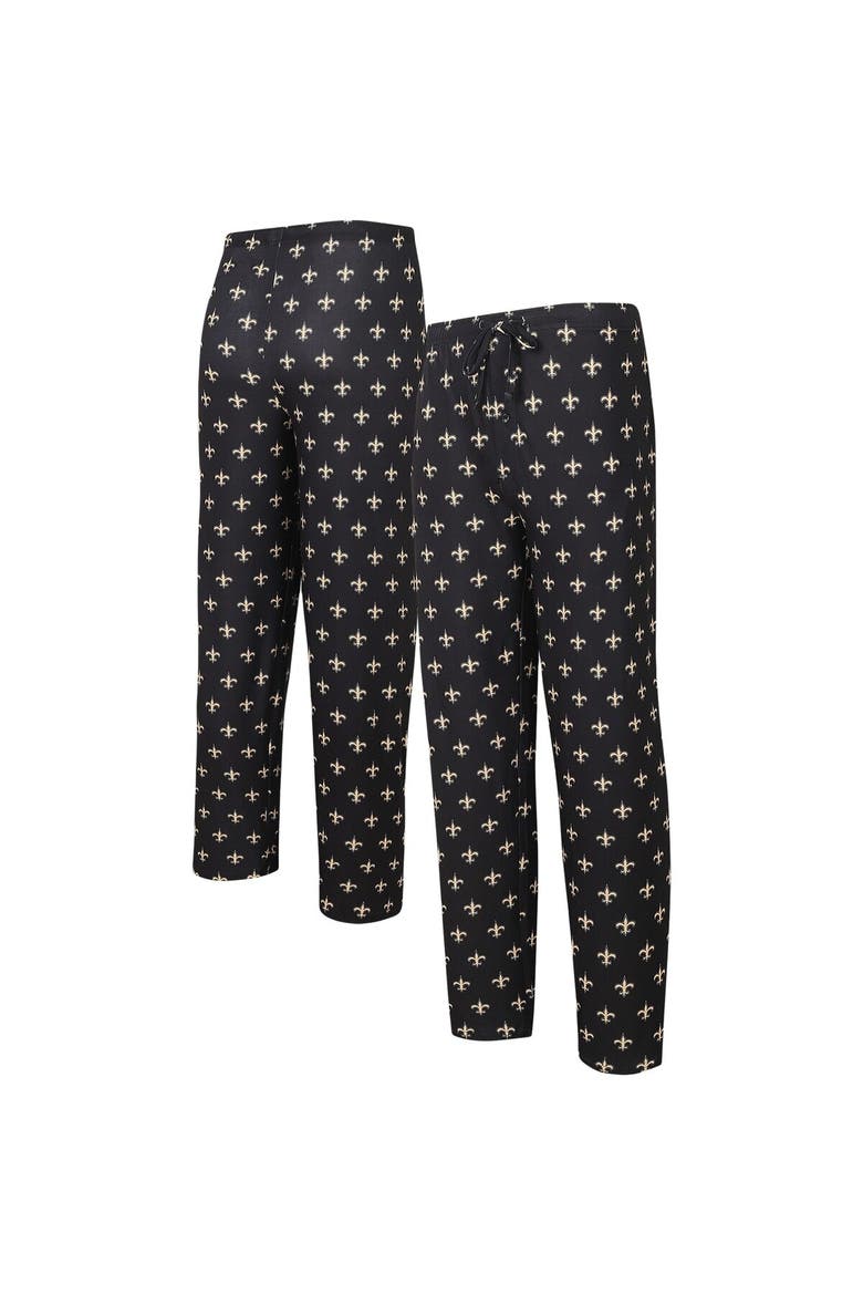 Men's Concepts Sport Black New Orleans Saints Gauge Allover Print Knit Pants, Main, color, Black