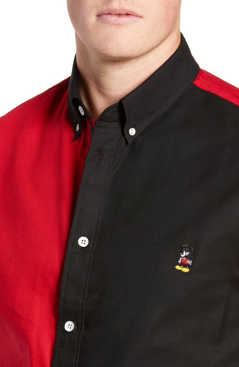 rag & bone Mickey Mouse Unisex Tomlin Fit 2 Slim Shirt, Alternate, color,