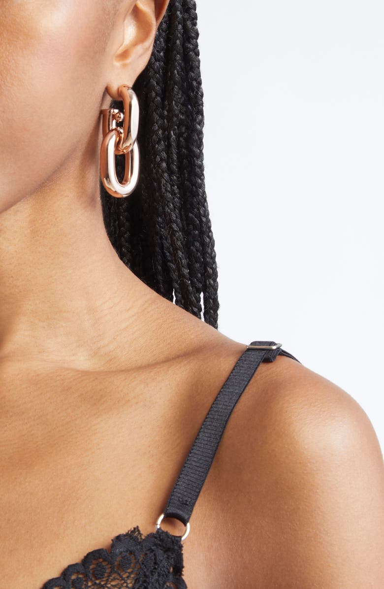 Rabanne XL Link Drop Earrings, Alternate, color, Pink Gold