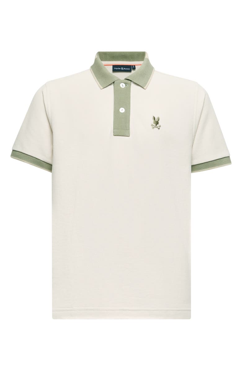 Psycho Bunny Kids' Thatcher Cotton Pique Polo, Main, color, Natural Linen
