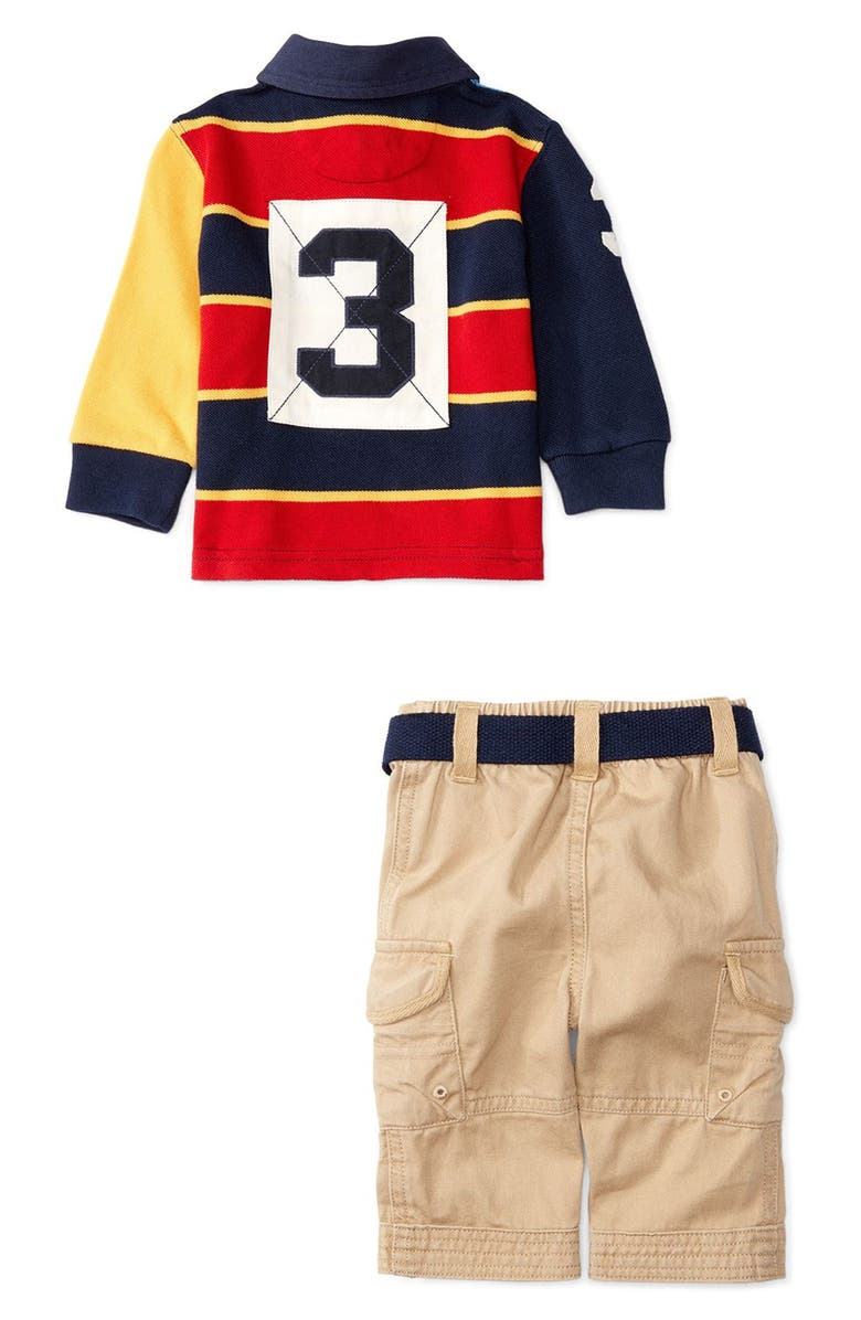 Ralph Lauren Rugby Shirt & Pants Set, Alternate, color,