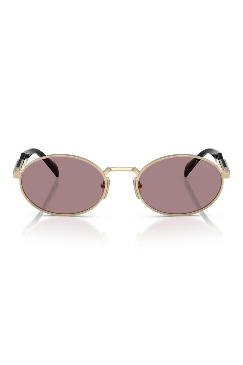 55mm Oval Sunglasses, Main, color, GOLD BROWN