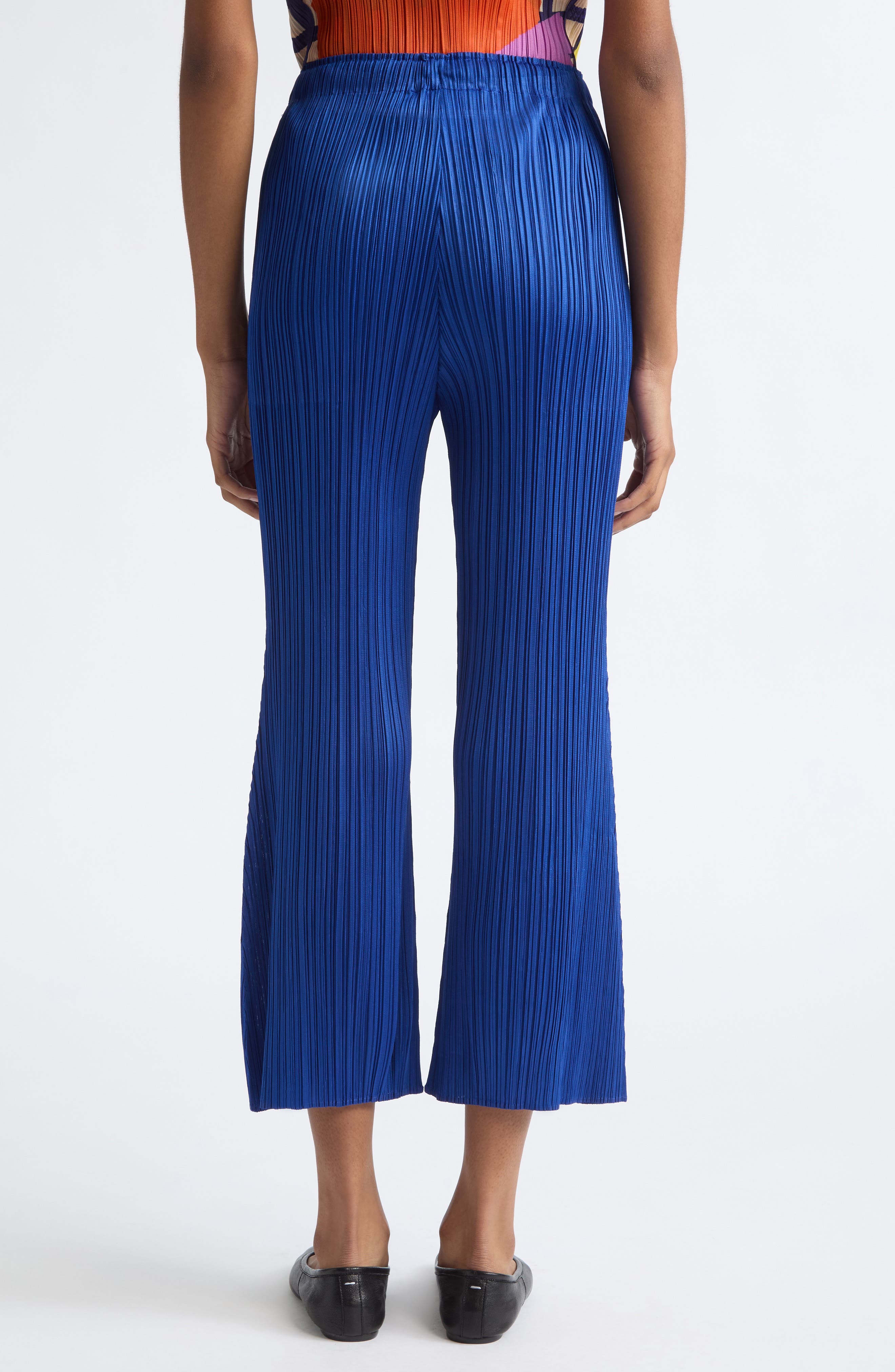 PLEATS PLEASE 2022年　スリット入りパンツ　ブルー Pleats Please Issey Miyake Monthly Colors July Pleated Pants
