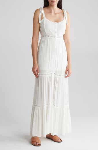 BY DESIGN Sicily Lace Tiered Maxi Dress