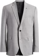 AllSaints Ross Slim Fit Grey Mélange Stretch Wool Sport Coat