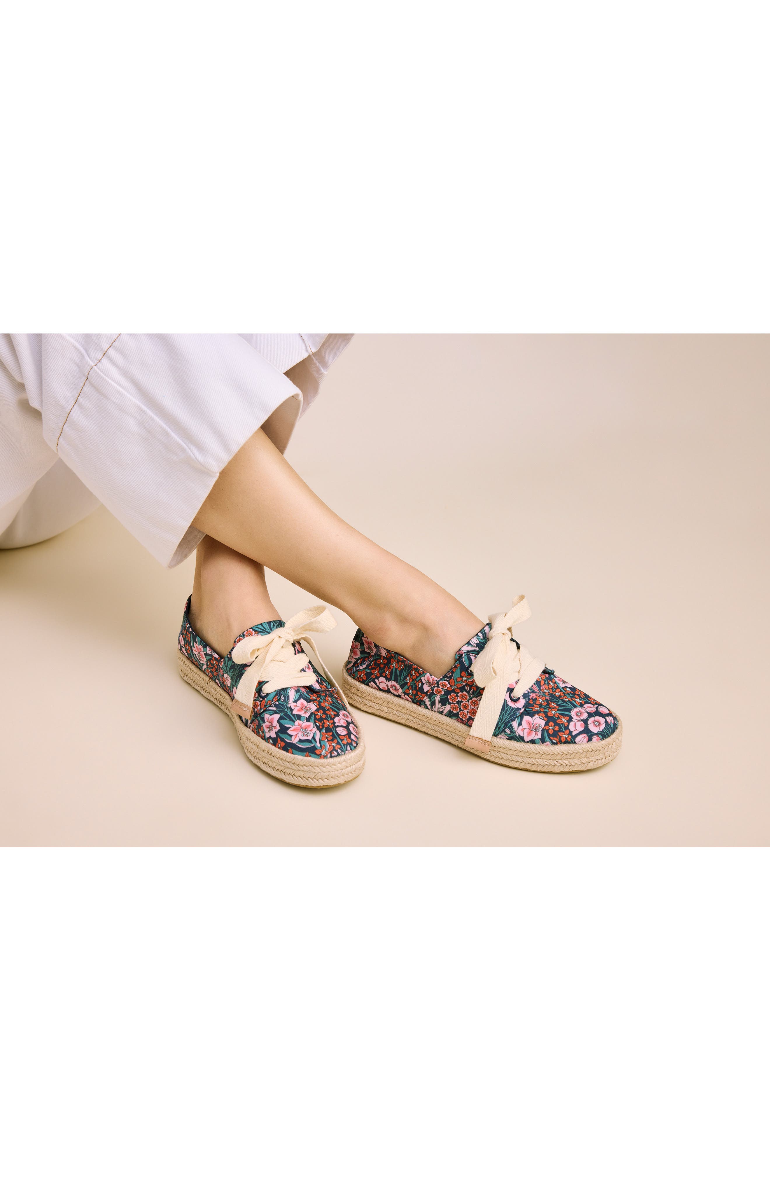 TOMS Carlup Espadrille Sneaker, Alternate, color, Medium Blue