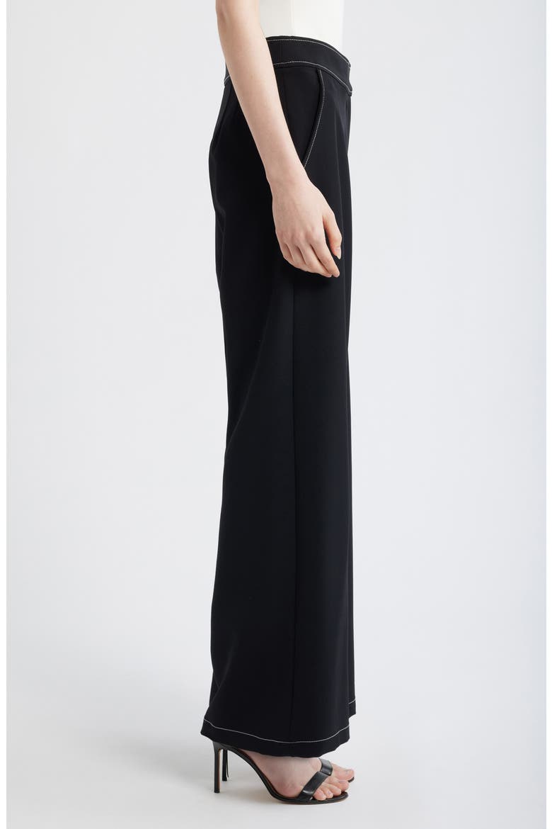 Wide Leg Pants, Alternate, color, BLACK WHITE